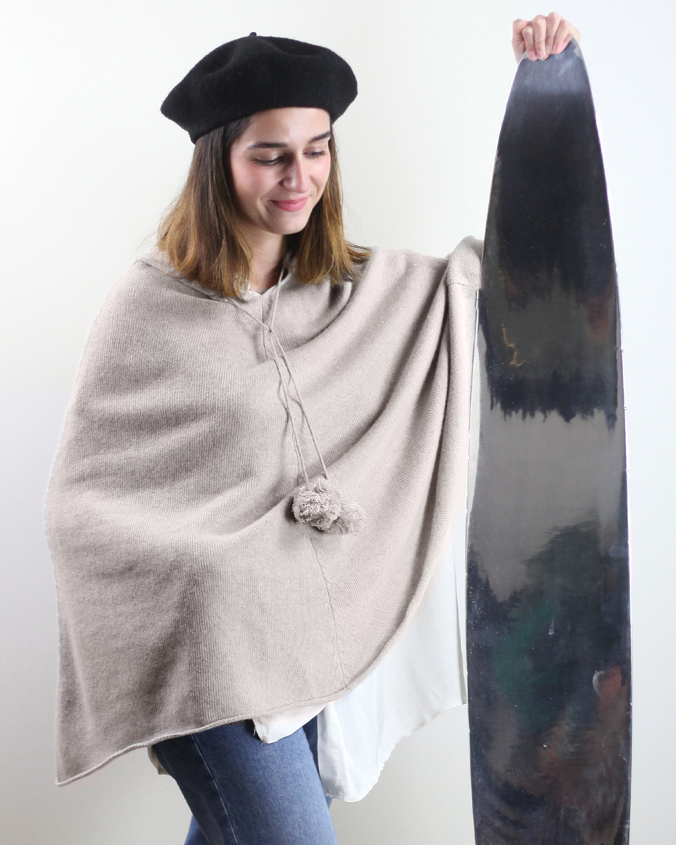 Poncho a best sale capuche femme