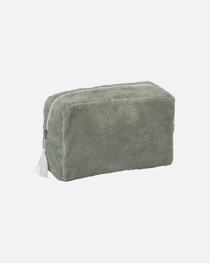 Trousse de toilette en bambou vert de gris