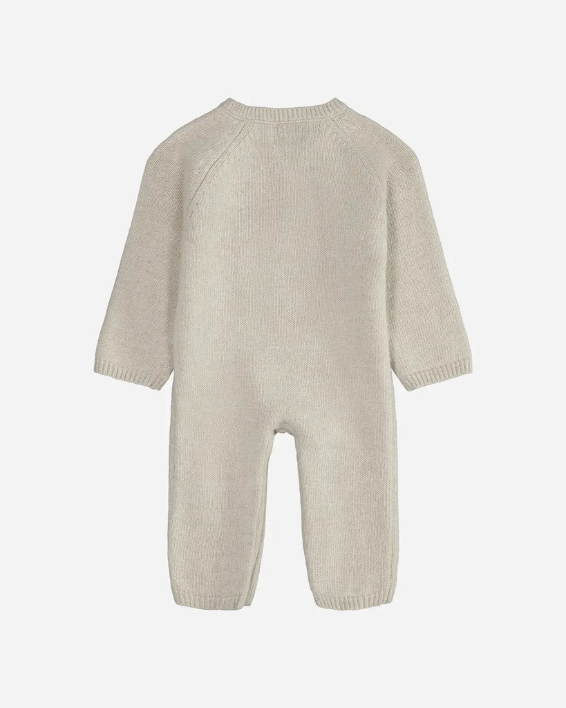 Combinaison bébé laine et cachemire beige layette dos