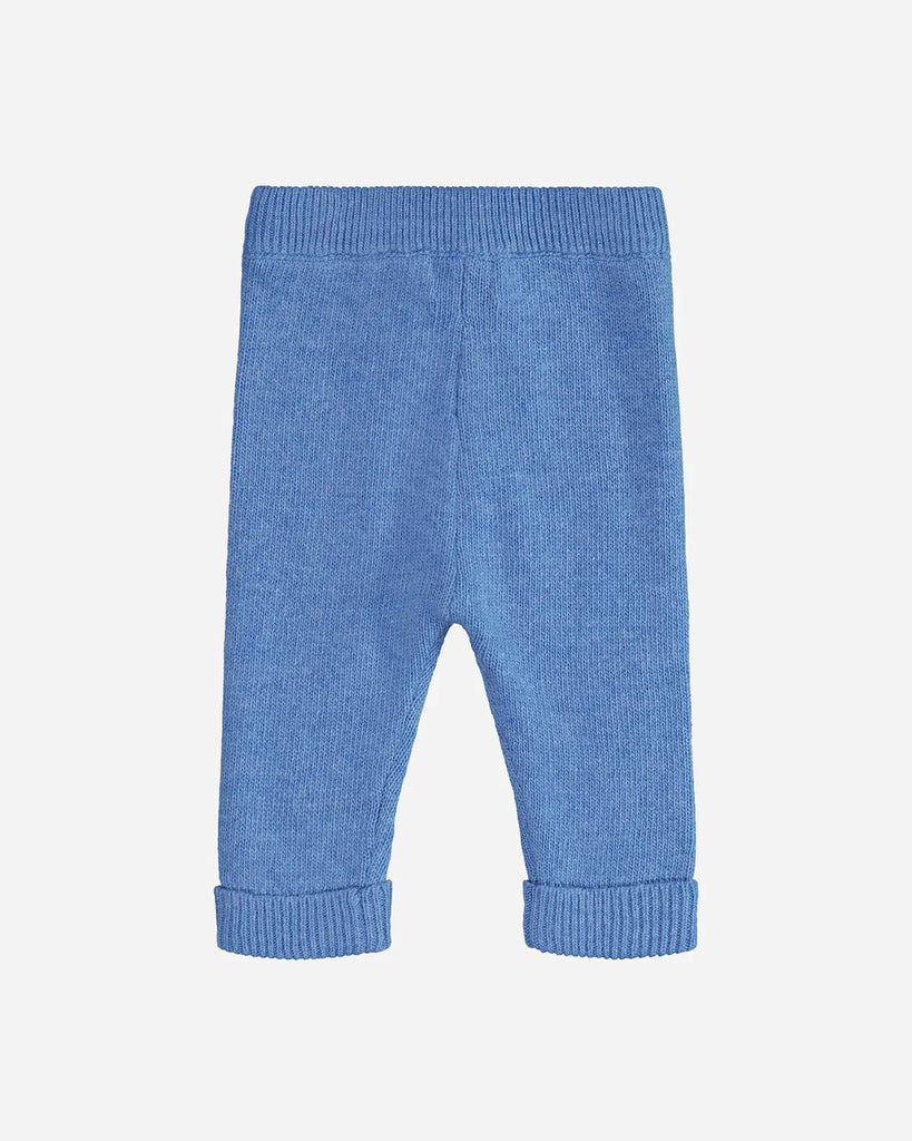 Pantalon bébé laine et cachemire bleu pastel dos