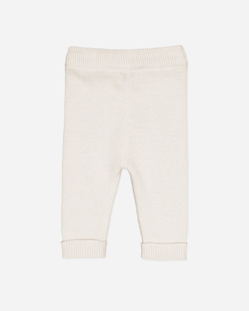 Pantalon bébé laine et cachemire écru dos