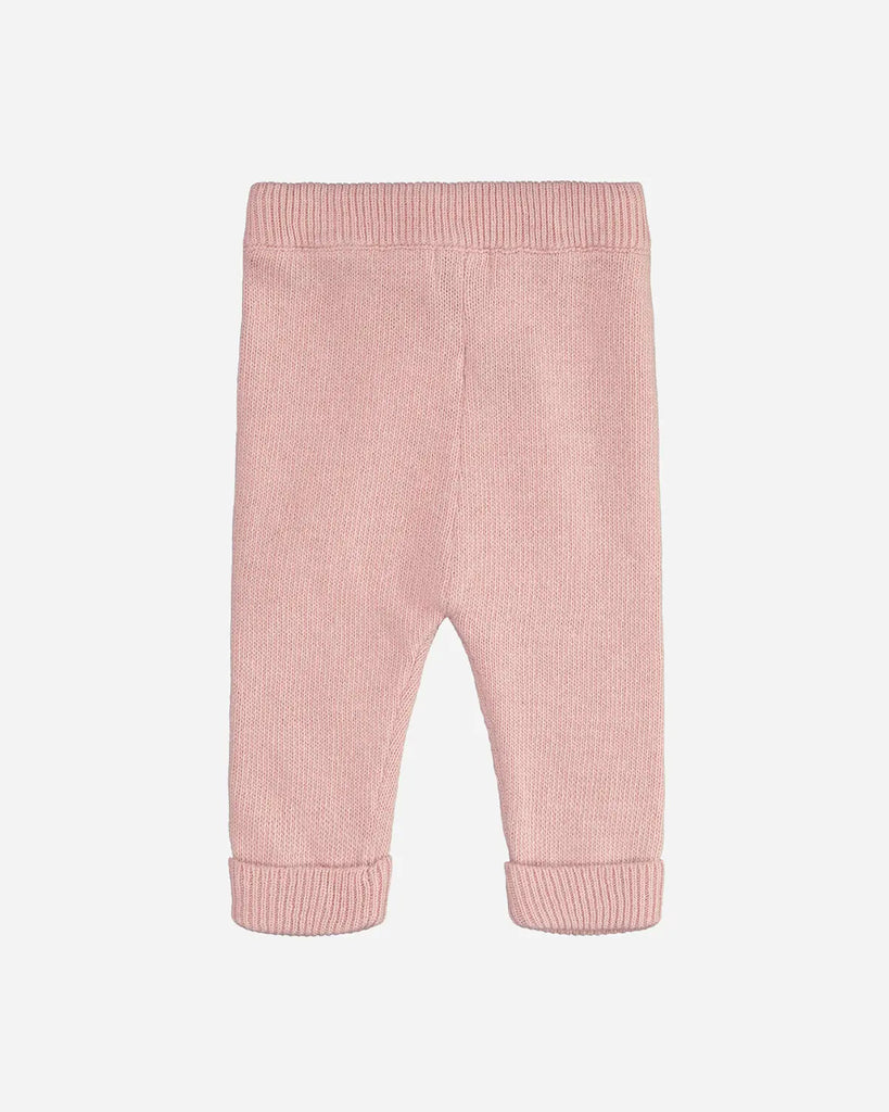 Pantalon bébé laine et cachemire rose dos