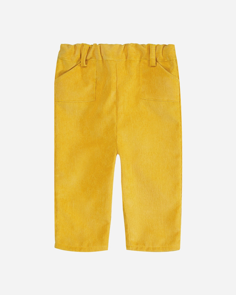 Pantalon bébé Ferdinand velours jaune moutarde