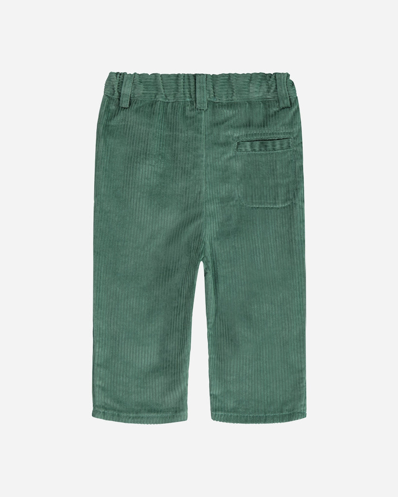 Pantalon bébé Ferdinand velours vert dos