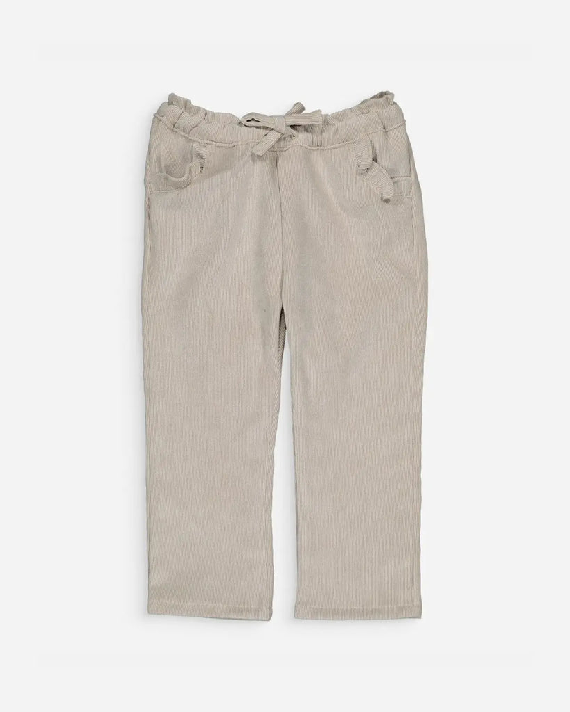 Pantalon pour bébé en velours côtelé couleur sable de la marque Bobine Paris