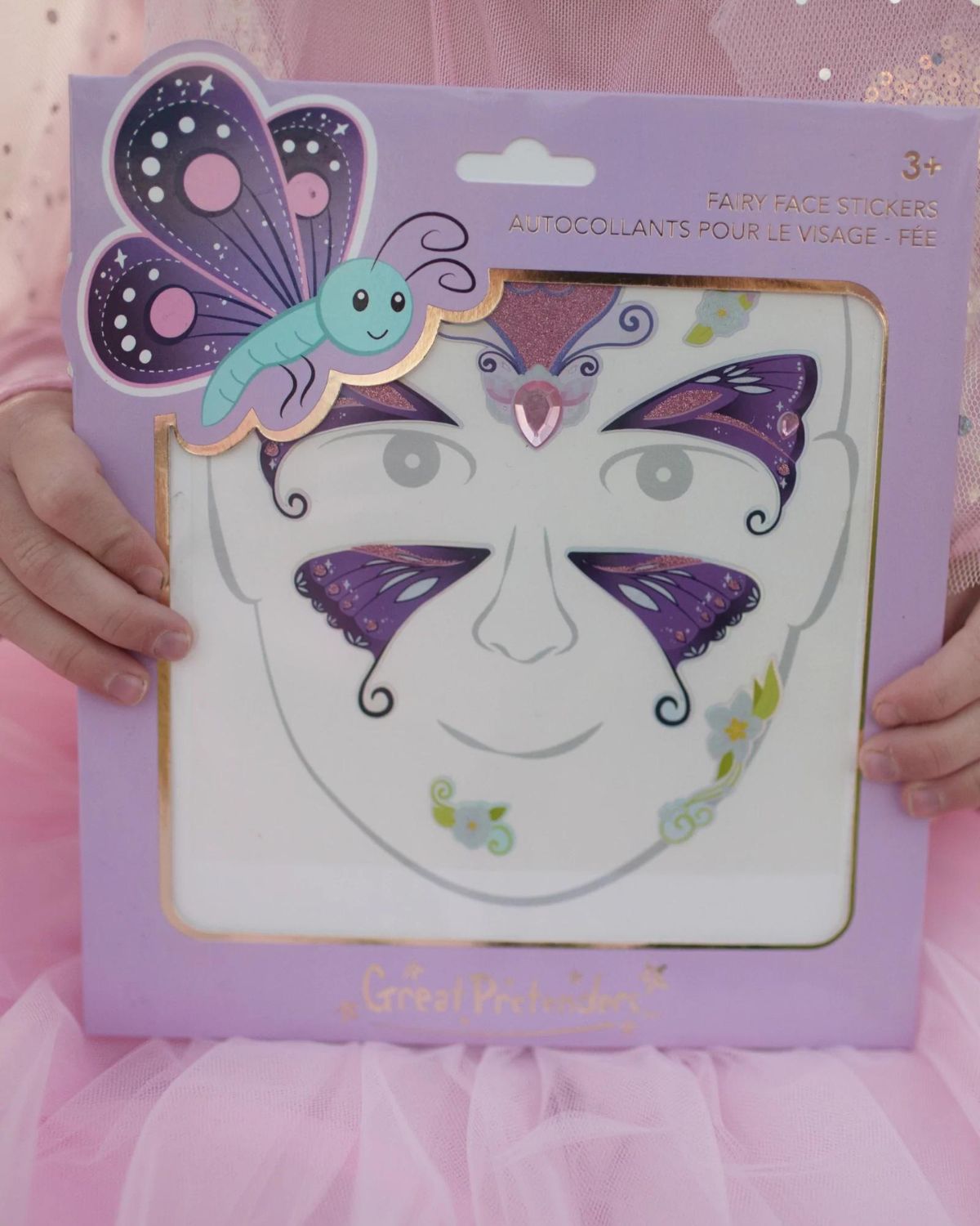 Sticker Petite fille aux papillons - Stickers enfant